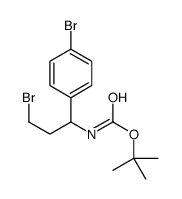 tert-butyl N-[3-bromo-1-(4-bromophenyl)propyl]carbamate Structure