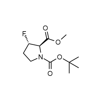 1-(tert-Butyl) 2-methyl (2R,3S)-3-fluoropyrrolidine-1,2-dicarboxylate Structure