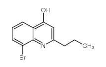 8-溴-2-丙基-4-喹啉醇结构式