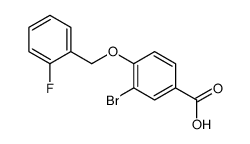 3-溴-4-(2-氟苄氧基)苯甲酸结构式