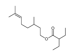 3,7-dimethyloct-6-enyl 2-ethylbutyrate结构式