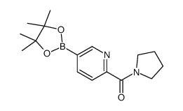 pyrrolidin-1-yl-[5-(4,4,5,5-tetramethyl-1,3,2-dioxaborolan-2-yl)pyridin-2-yl]methanone Structure