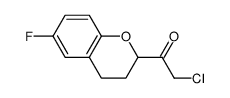2-chloro-1-(6-fluoro-3,4-dihydro-2H-chromen-2-yl)ethanone结构式