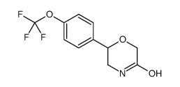 6-[4-(trifluoromethoxy)phenyl]morpholin-3-one Structure