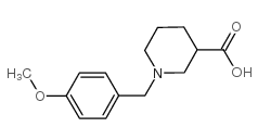 1-(4-methoxybenzyl)piperidine-3-carboxylic acid structure