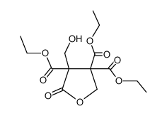 α-Hydroxymethyl-α,β-bis-ethoxycarbonyl-paraconsaeureethylester Structure