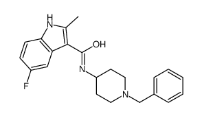 N-(1-benzylpiperidin-4-yl)-5-fluoro-2-methyl-1H-indole-3-carboxamide结构式