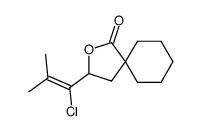 3-(1-Chloro-2-methyl-propenyl)-2-oxa-spiro[4.5]decan-1-one结构式