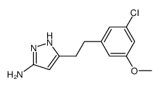 5-[2-(3-chloro-5-methoxyphenyl)ethyl]-1H-pyrazol-3-amine结构式