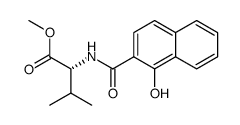 (R)-2-[(1-hydroxy-naphthalene-2-carbonyl)-amino]-3-methyl-butyric acid methyl ester Structure
