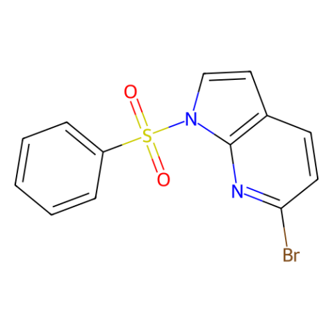 1H-Pyrrolo[2,3-b]pyridine, 6-bromo-1-(phenylsulfonyl)-结构式