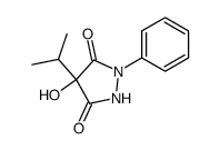 4-hydroxy-4-isopropyl-1-phenyl-pyrazolidine-3,5-dione结构式