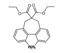 1,11-diamino-5,7-dihydro-dibenzo[a,c]cycloheptene-6,6-dicarboxylic acid diethyl ester结构式
