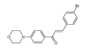 (E)-3-(4-bromophenyl)-1-(4-morpholin-4-ylphenyl)prop-2-en-1-one结构式