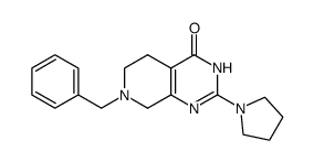 7-benzyl-2-pyrrolidin-1-yl-5,6,7,8-tetrahydro-3H-pyrido[3,4-d]-pyrimidin-4-one Structure