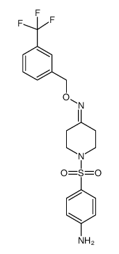 1-(4-aminobenzenesulfonyl)piperidin-4-one O-(3-trifluoromethylbenzyl)oxime Structure