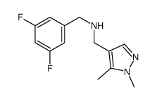1-(3,5-Difluorophenyl)-N-[(1,5-dimethyl-1H-pyrazol-4-yl)methyl]me thanamine Structure