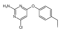2-amino-4-(p-ethylphenoxy)-6-chloropyrimidine structure