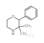 Morpholine,3,3-dimethyl-2-phenyl-, hydrochloride (1:1) Structure