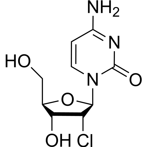 2’-脱氧-2’-氯胞苷结构式