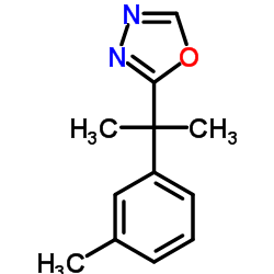 2-(2-间甲苯丙烷-2-基)-1,3,4-噁二唑结构式