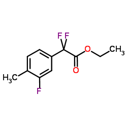 Ethyl difluoro(3-fluoro-4-methylphenyl)acetate结构式