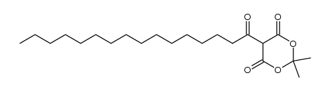 2,2-dimethyl-5-palmitoyl-1,3-dioxane-4,6-dione结构式