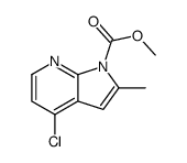 Methyl 4-chloro-2-methyl-1H-pyrrolo[2,3-b]pyridine-1-carboxylate结构式