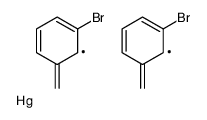 bis[(3-bromophenyl)methyl]mercury Structure