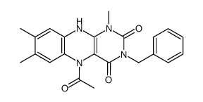 Alloxazine,5-acetyl-3-benzyl-5,10-dihydro-1,7,8-trimethyl- (7CI)结构式