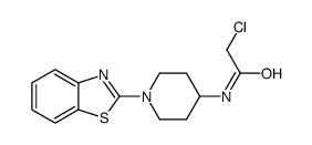 N-[1-(2-苯并噻唑基)-4-哌啶基]-2-氯乙酰胺结构式