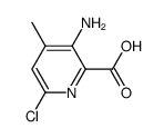 3-氨基-6-氯-4-甲基吡啶-2-甲酸结构式