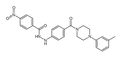 N'-[4-[4-(3-methylphenyl)piperazine-1-carbonyl]phenyl]-4-nitrobenzohydrazide结构式
