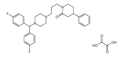 1-[3-[4-[bis(4-fluorophenyl)methyl]piperazin-1-yl]propyl]-4-phenylpiperidin-2-one,oxalic acid Structure