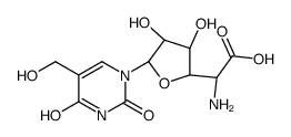 (2S)-2-amino-2-[(2R,3R,4S,5R)-3,4-dihydroxy-5-[5-(hydroxymethyl)-2,4-dioxopyrimidin-1-yl]oxolan-2-yl]acetic acid Structure