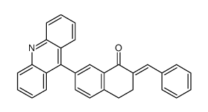 7-acridin-9-yl-2-benzylidene-3,4-dihydronaphthalen-1-one结构式