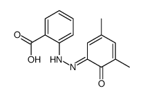 2-[2-(3,5-dimethyl-6-oxocyclohexa-2,4-dien-1-ylidene)hydrazinyl]benzoic acid Structure