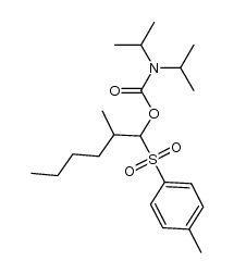 2-methyl-1-tosylhexyl N,N-diisopropylcarbamate Structure