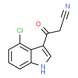3-(4-Chloro-1H-indol-3-yl)-3-oxopropanenitrile结构式
