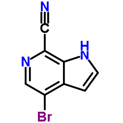 1H-Pyrrolo[2,3-c]pyridine-7-carbonitrile, 4-bromo-结构式