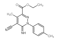 ETHYL 5-CYANO-6-IMINO-4-METHYL-1-(4-METHYLPHENYL)-1,6-DIHYDROPYRIDAZINE-3-CARBOXYLATE structure