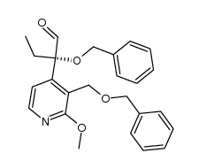 (S)-2-(benzyloxy)-2-(3-((benzyloxy)methyl)-2-methoxypyridin-4-yl)butanal Structure