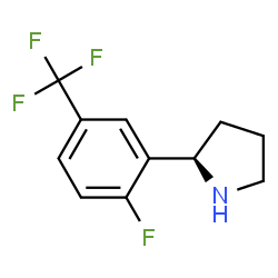 (2R)-2-[2-FLUORO-5-(TRIFLUOROMETHYL)PHENYL]PYRROLIDINE结构式