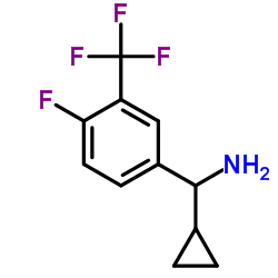 1-Cyclopropyl-1-[4-fluoro-3-(trifluoromethyl)phenyl]methanamine Structure
