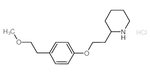 2-{2-[4-(2-Methoxyethyl)phenoxy]ethyl}piperidine hydrochloride Structure