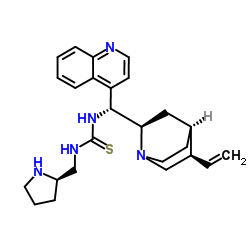 N-(9R)-cinchonan-9-yl-N'-[(2R)-2-pyrrolidinylmethyl]-Thiourea Structure