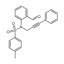 N-(2-formylphenyl)-4-methyl-N-(3-phenylprop-2-yn-1-yl)benzenesulfonamide结构式