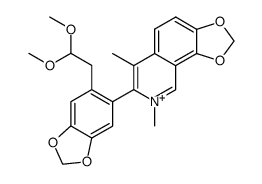 7-(6-(2,2-dimethoxyethyl)benzo[d][1,3]dioxol-5-yl)-6,8-dimethyl-[1,3]dioxolo[4,5-h]isoquinolin-8-ium Structure