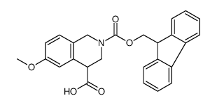 2-(((9H-Fluoren-9-yl)methoxy)carbonyl)-6-methoxy-1,2,3,4-tetrahydroisoquinoline-4-carboxylic acid Structure