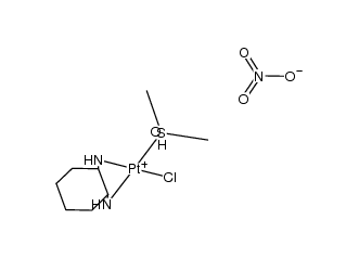 {PtCl(dimethyl sulfoxide) (R,R-1,2-diaminocyclohexane)}NO3结构式